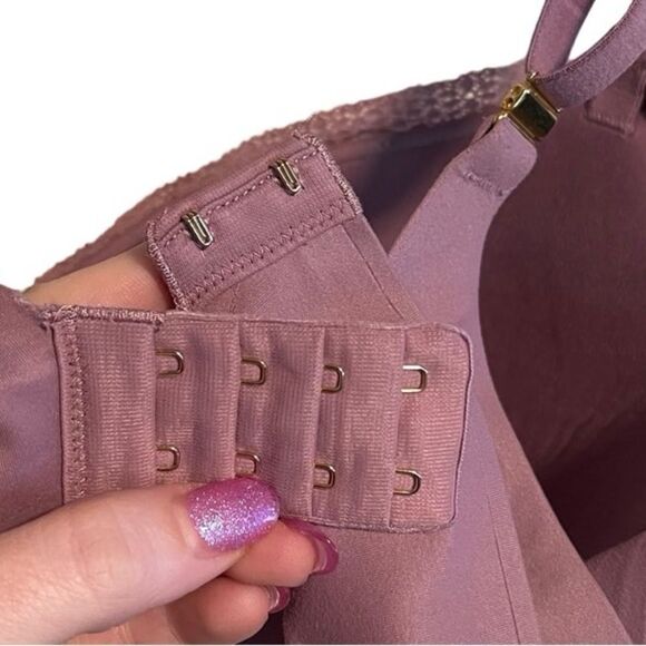 Victoria’s Secret- Lined Demi Bra in Mauve w Solid Lace Trim Underwire, 34DD - Picture 5 of 8